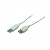 CABLU USB LOGILINK prelungitor, USB 2.0 la USB 2.0, 5m, gri