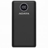 POWER BANK ADATA 20000mAh, Quick Charge 3.0 + PD 18W, 2 x USB & 1 x USB-C, digital display pt. status baterie, P20000QCD 20.000 mAh, total 3A, black