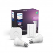 SET 2 KIT smart LED Philips, soclu E27, putere 9W, forma clasic, lumina alb, alimentare 220 - 240 V