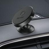 SUPORT AUTO Baseus Small Ears pt. SmartPhone, fixare bord prin lipire, material piele neagra, unghi reglabil, negru  - 6953156260689